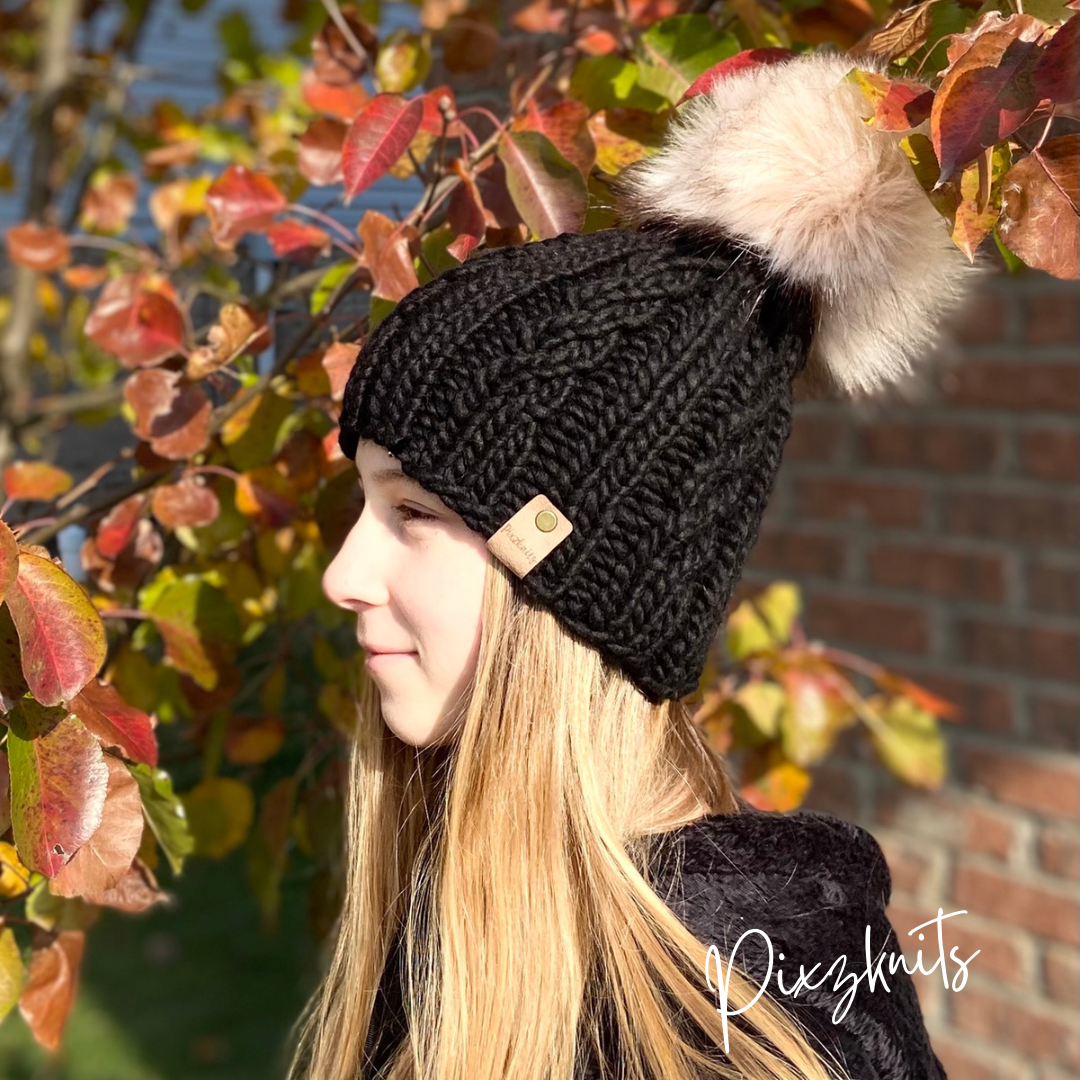 Merino Wool Cabled Hat
