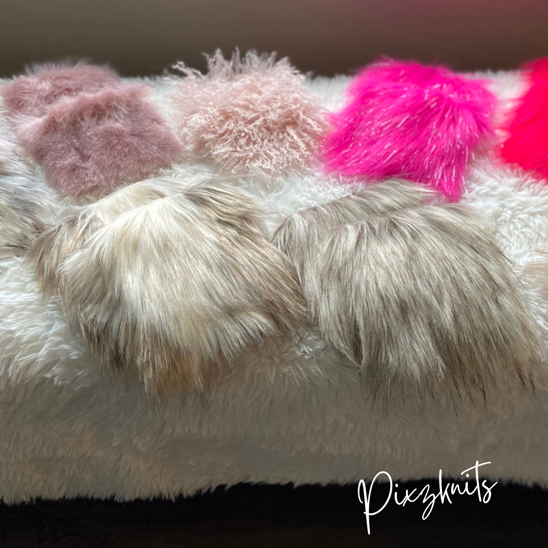 Faux Fur Pom Poms