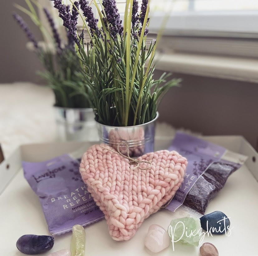Malabrigo Lavender Heart Sachet