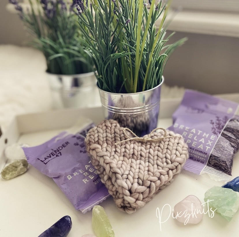 Malabrigo Lavender Heart Sachet