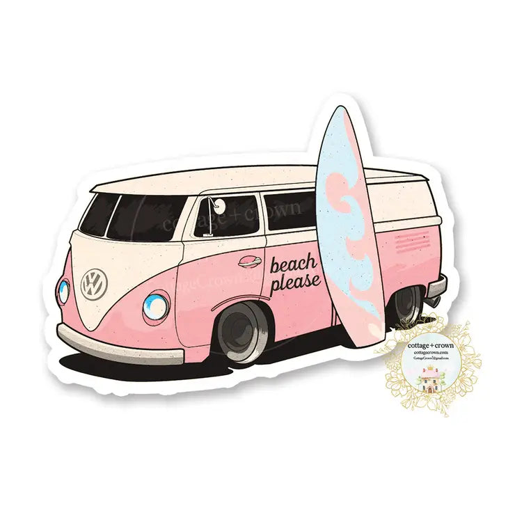 Beach Please Sticker